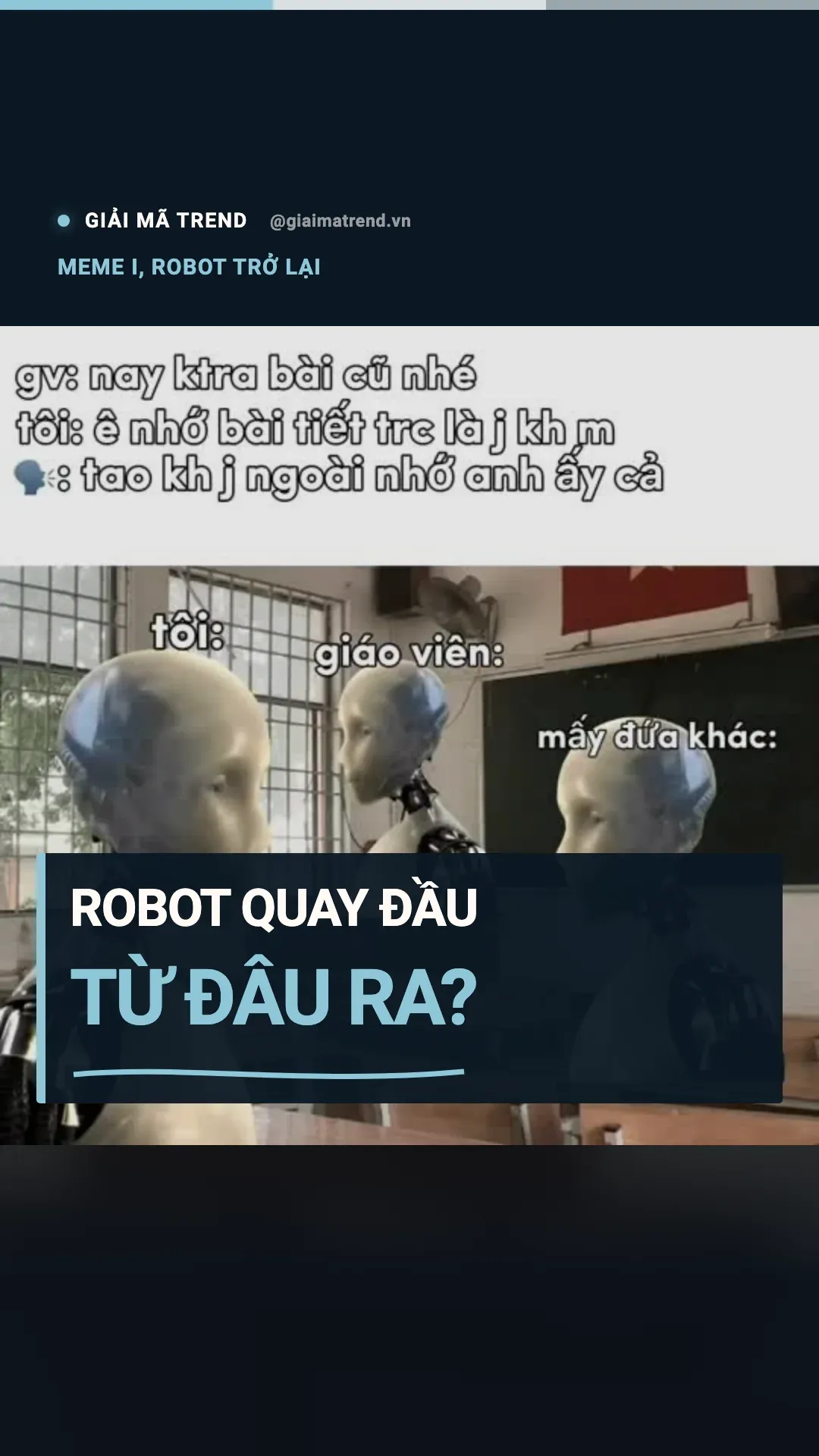 Ảnh bìa: Robot quay đầu